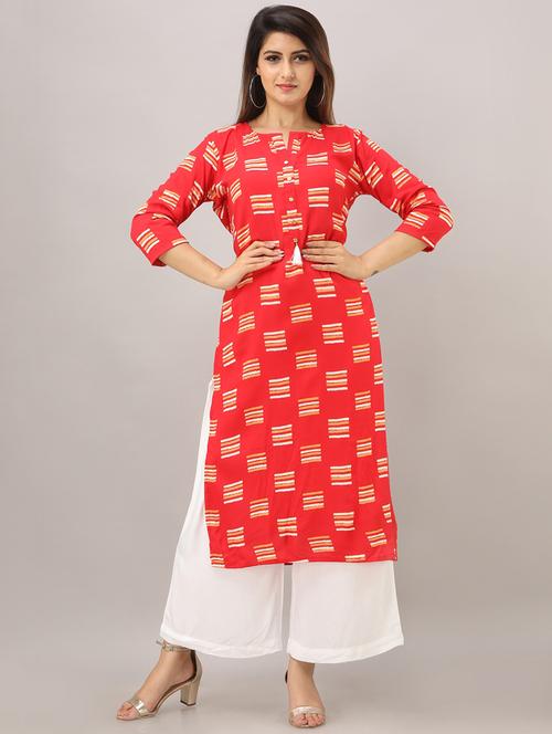 geometrical kurta palazzo set - 16797715 - Very Small Image - 1
