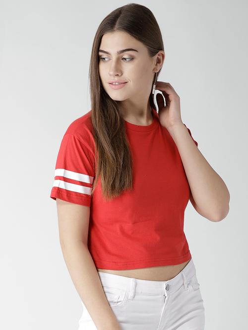 round neck crop tee - 16797806 - Very Small Image - 1