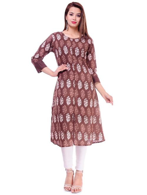 printed a-line kurta - 16798838 - Very Small Image - 1