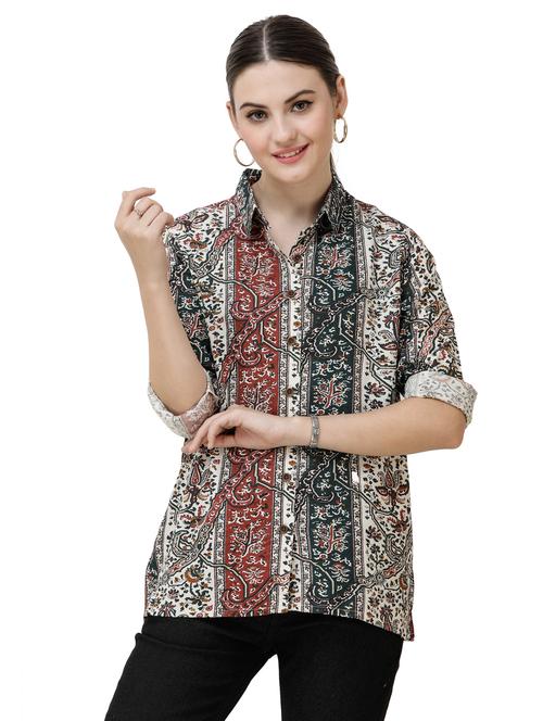 roll up sleeved printed shirt - 16798886 - Very Small Image - 1
