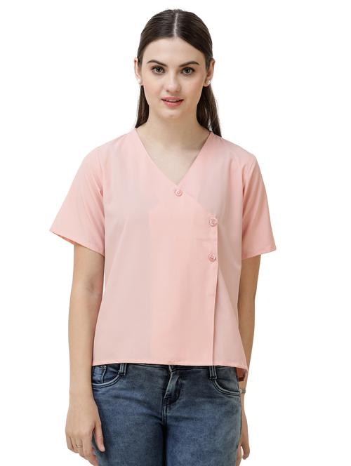 v-neck short sleeved top - 16798899 - Very Small Image - 1