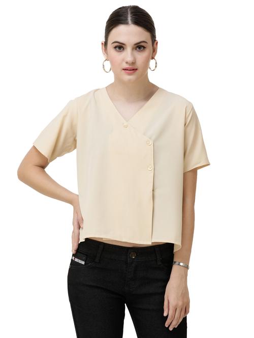 v-neck short sleeved top - 16798900 - Very Small Image - 1