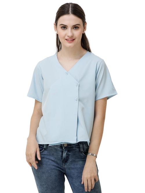 v-neck short sleeved top - 16798901 - Very Small Image - 1