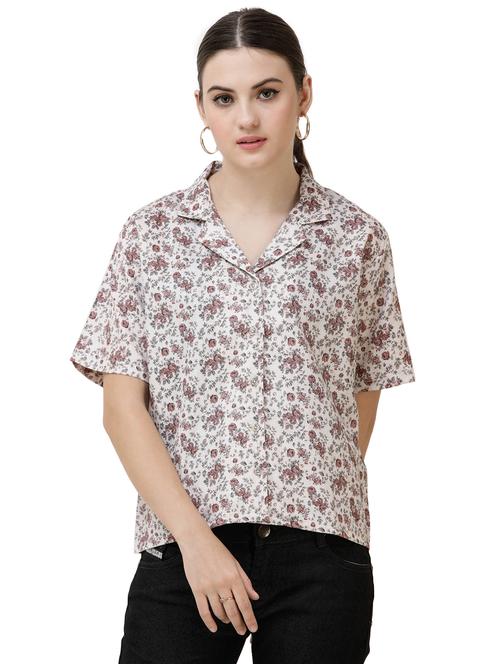 lapel neck floral shirt - 16798909 - Very Small Image - 1