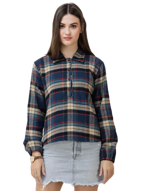 long sleeved plaid shirt - 16798919 - Very Small Image - 1
