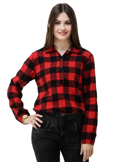 long sleeved checkered shirt - 16798921 - Very Small Image - 1