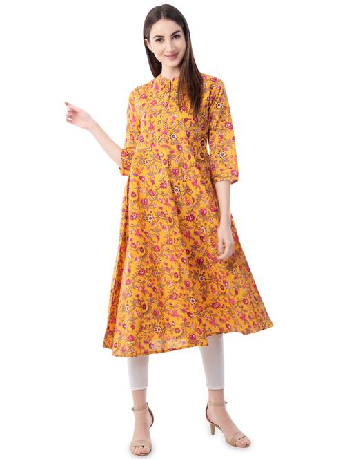 floral print flared kurta - 16798970 - Very Small Image - 1