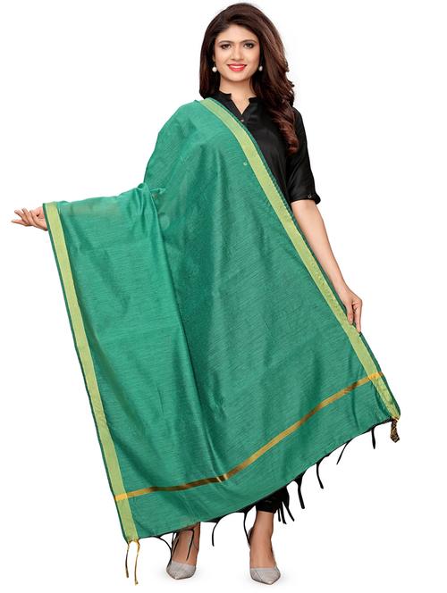plain boredred dupatta - 16799223 - Very Small Image - 1
