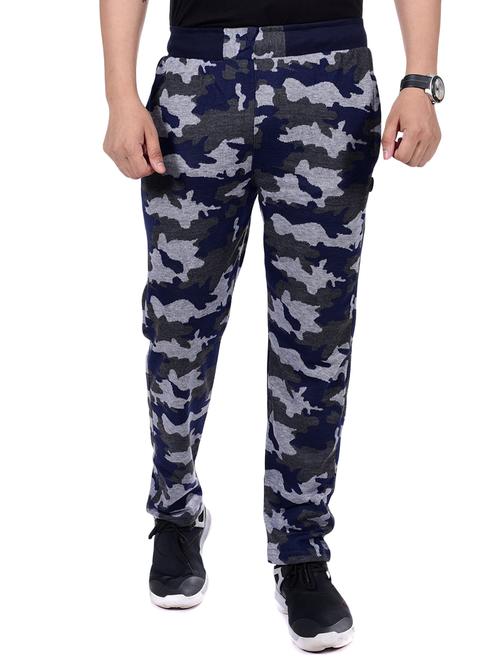 navy blue camouflage full length track pant - 16799772 - Very Small Image - 1