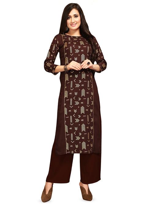foil print straight kurta - 16799853 - Very Small Image - 1