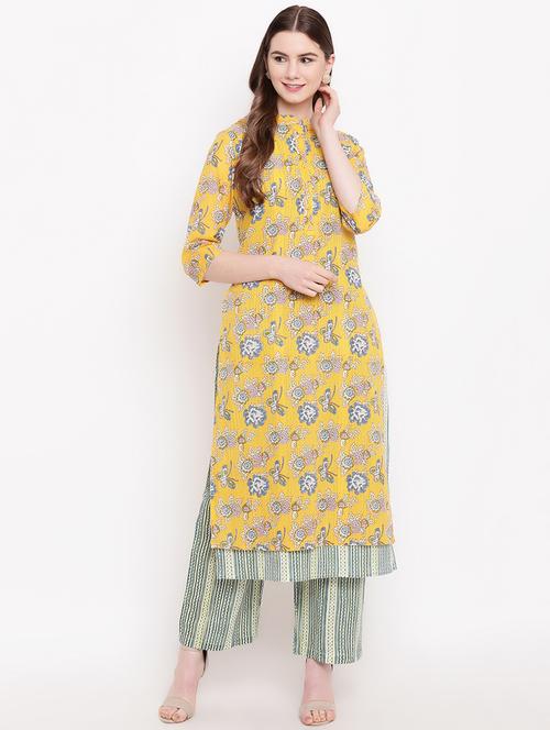 floral kurta palazzo set - 16800356 - Very Small Image - 1