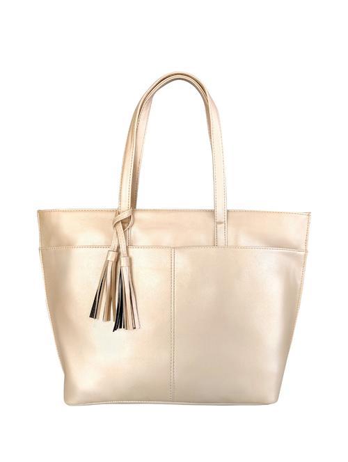 gold leatherette regular handbag - 16800716 - Very Small Image - 1