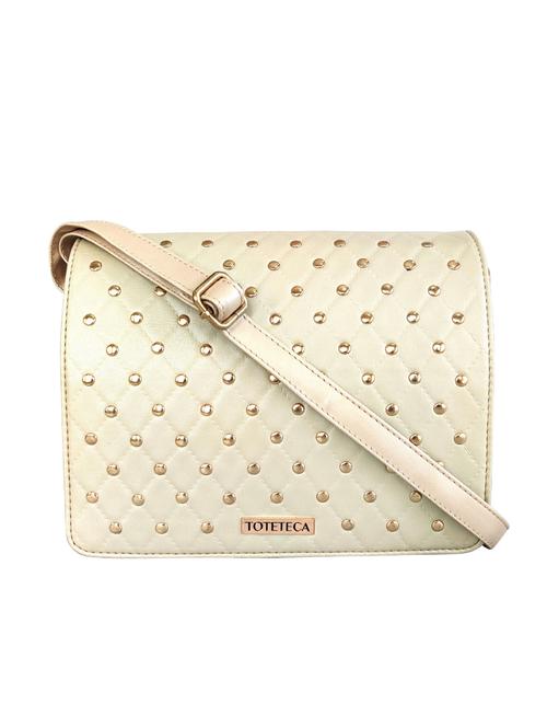 gold leatherette regular sling bag - 16800757 - Very Small Image - 1