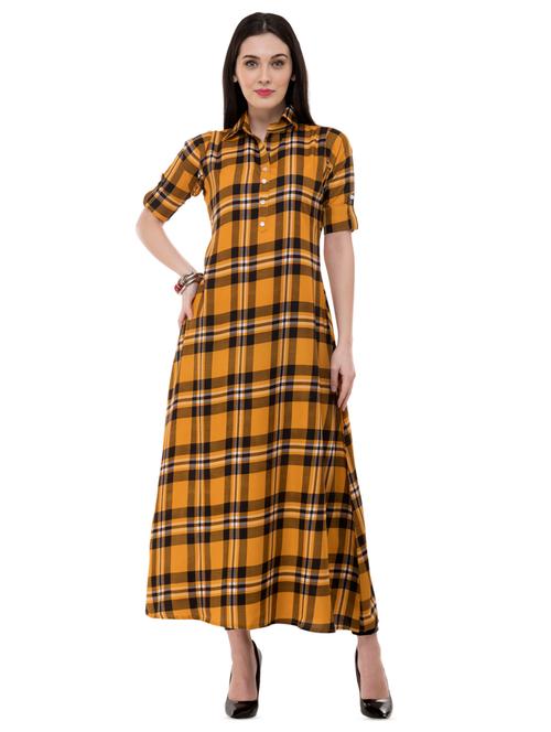 check print a-line kurta - 16800876 - Very Small Image - 1