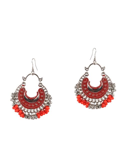 red metal chandballi earring - 16800920 - Very Small Image - 1