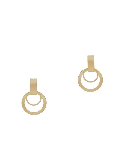 gold metal drop earring - 16801278 - Very Small Image - 1
