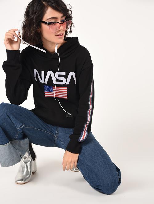 printed hooded fleece sweatshirt - 16802133 - Very Small Image - 1