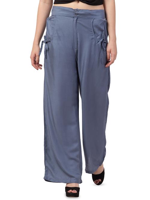 tie knot detail wide leg trouser - 16802268 - Very Small Image - 1
