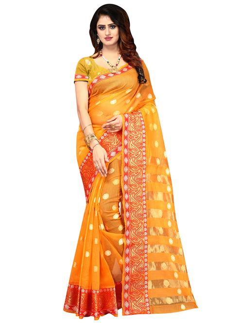 self design woven saree with blouse - 16802497 - Very Small Image - 1