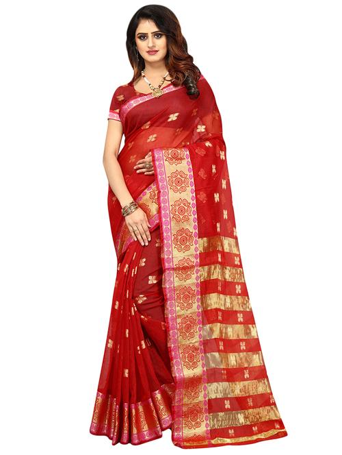 self design woven saree with blouse - 16802509 - Very Small Image - 1