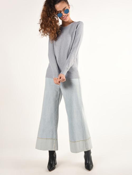 round neck wool blend pullover - 16803579 - Very Small Image - 1