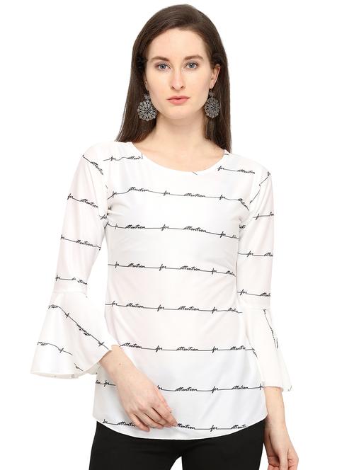 round neck letter print top - 16803997 - Very Small Image - 1