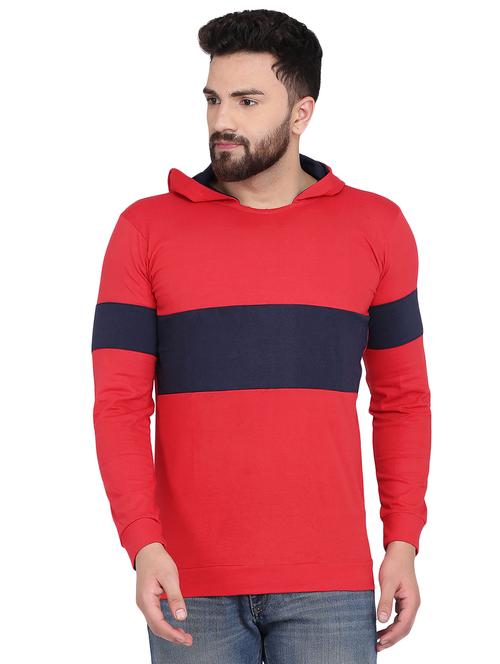 red color block sweatshirt - 16804012 - Very Small Image - 1