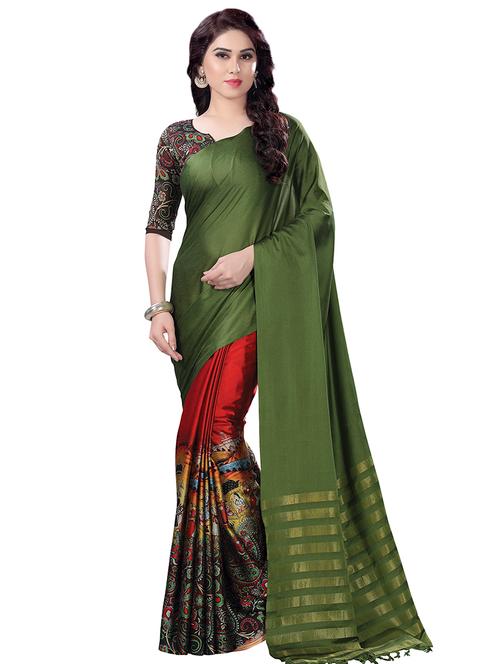 conversational printed saree with blouse - 16805367 - Very Small Image - 1