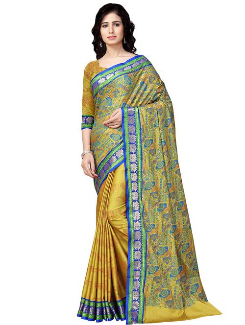 paisley printed saree with blouse - 16805482 - Very Small Image - 1
