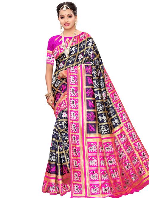 conversational patola saree with blouse - 16805521 - Very Small Image - 1