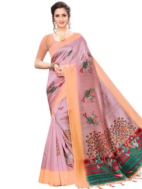 conversational printed saree with blouse - 16805557 - Very Small Image - 1