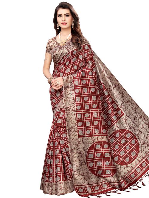 conversational printed saree with blouse - 16805569 - Very Small Image - 1