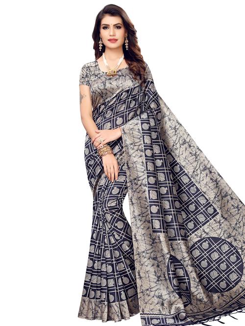 conversational printed saree with blouse - 16805572 - Very Small Image - 1