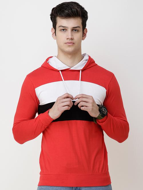 red color block t-shirt - 16805964 - Very Small Image - 1