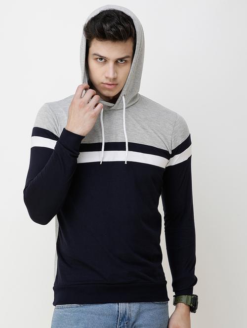 dark blue color block t-shirt - 16806012 - Very Small Image - 1