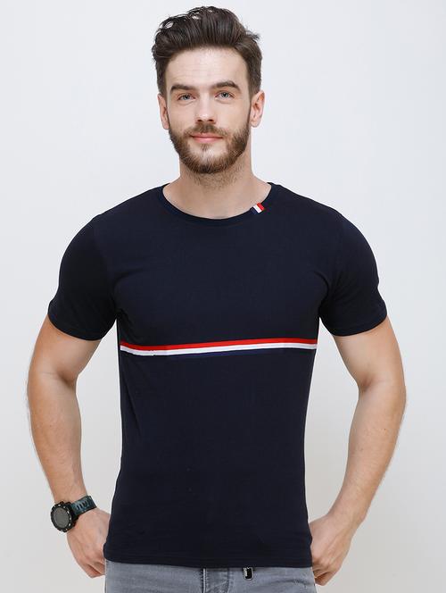dark blue taped t-shirt - 16806022 - Very Small Image - 1
