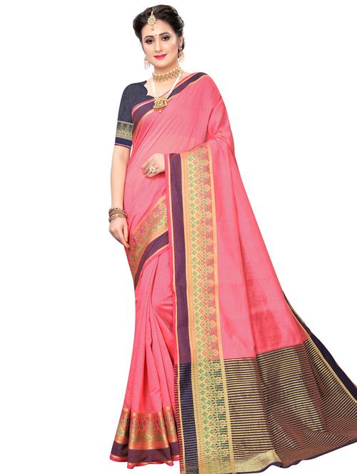 solid maheshwari saree with blouse - 16806111 - Very Small Image - 1