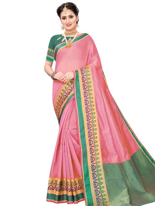 solid maheshwari saree with blouse - 16806116 - Very Small Image - 1