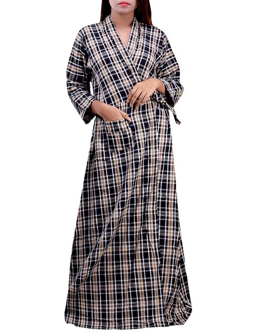 tie front checkered kimono - 16806318 - Very Small Image - 1