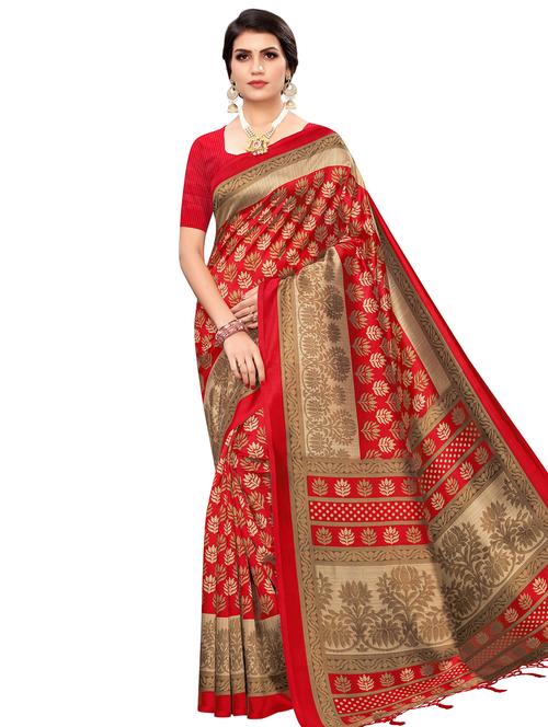 printed bhagalpuri saree with blouse - 16806527 - Very Small Image - 1