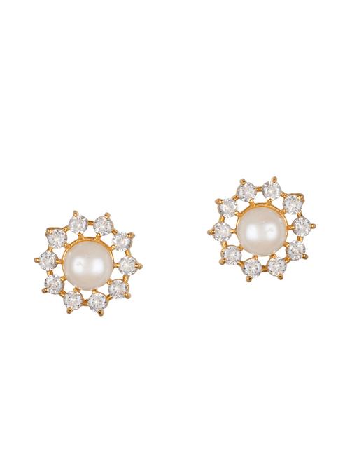 white metal studs earring - 16807304 - Very Small Image - 1
