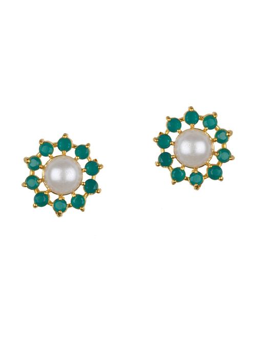 green metal studs earring - 16807306 - Very Small Image - 1