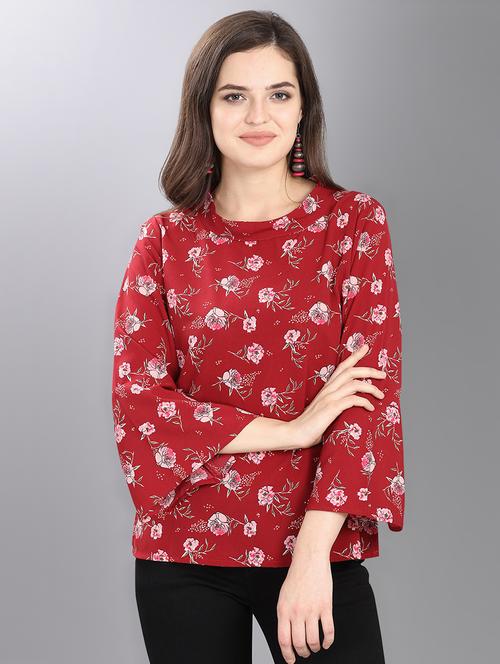 tie back floral top - 16807613 - Very Small Image - 1