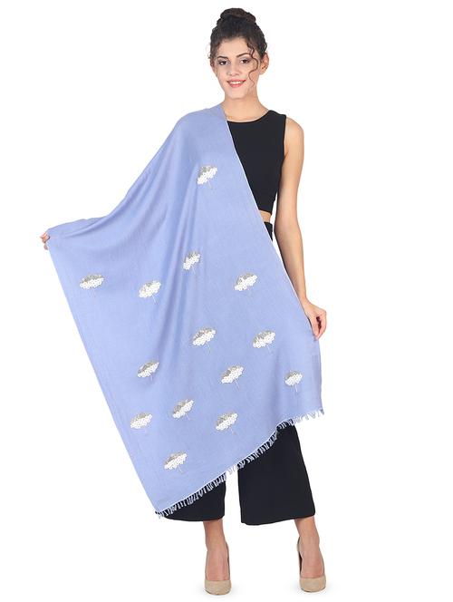embroidered pashmina shawl - 16807651 - Very Small Image - 1