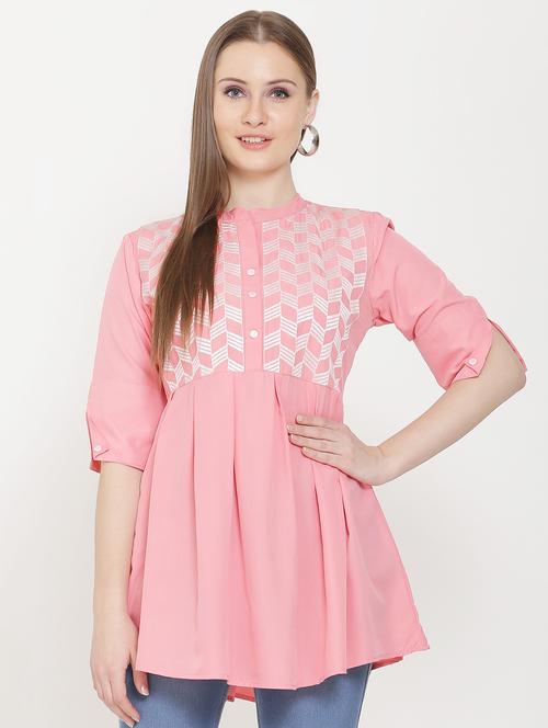 embroidered a-line kurti - 16808411 - Very Small Image - 1
