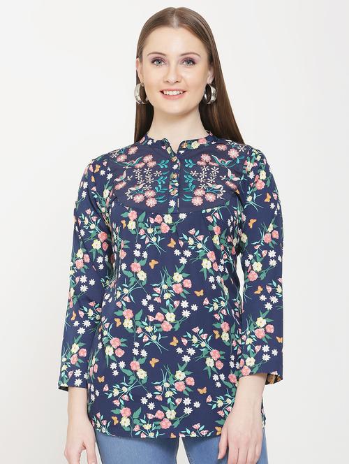 floral a-line kurti - 16808412 - Very Small Image - 1