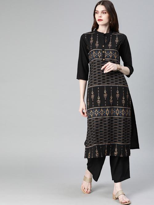 printed kurta palazzo set - 16808496 - Very Small Image - 1
