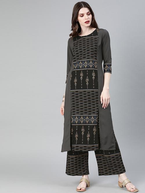 printed kurta palazzo set - 16808500 - Very Small Image - 1