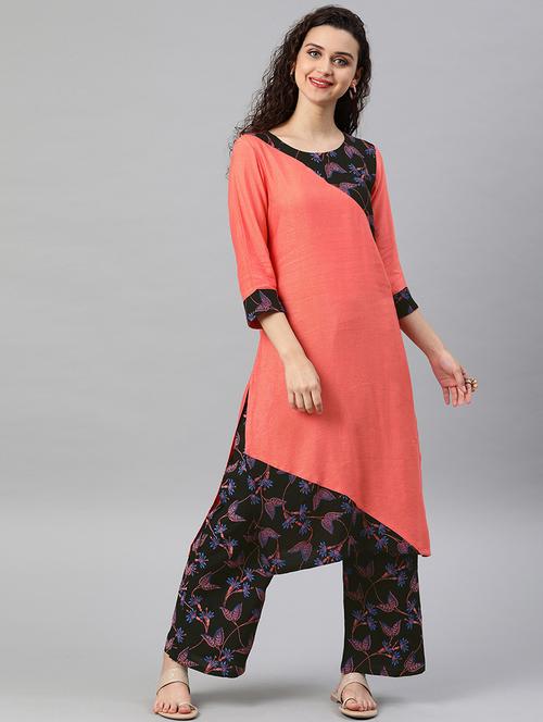 contrast kurta palazzo set - 16808517 - Very Small Image - 1
