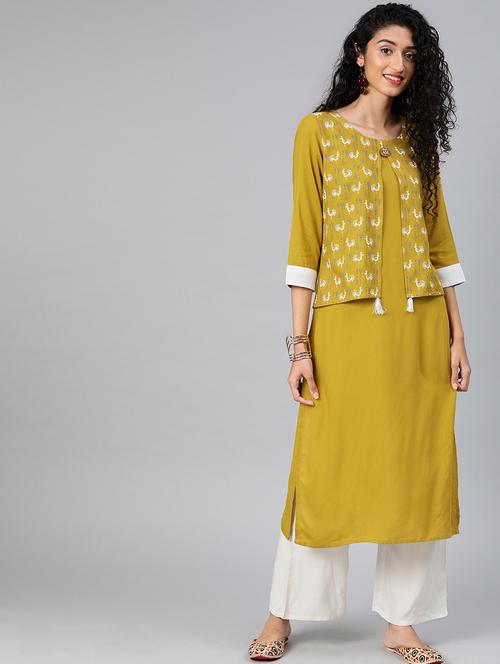 jacket kurta palazzo set - 16808542 - Very Small Image - 1